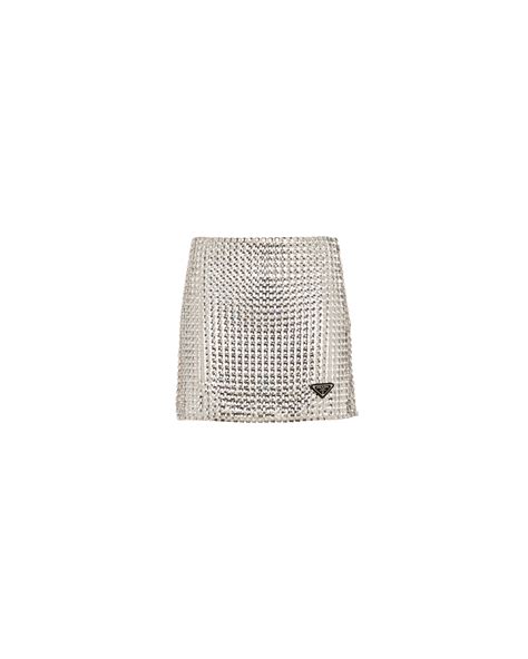 prada glitter mini skirt